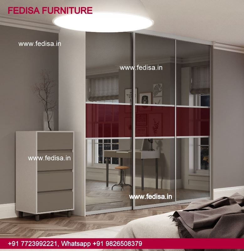 Almirah Mirror Design For Bedroom Wooden Almirah Design 3 Door Wardrobe Design With Mirror