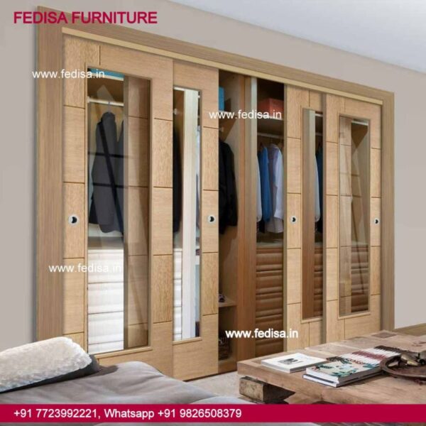 Sliding Wooden Almirah Designs Wardrobe With Dressing Table Aluminium Cupboard Design
