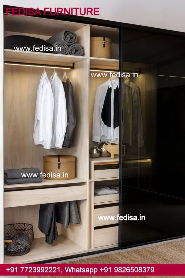 Steel Wall Almirah Design Wardrobe Design Closet Design With Mirror