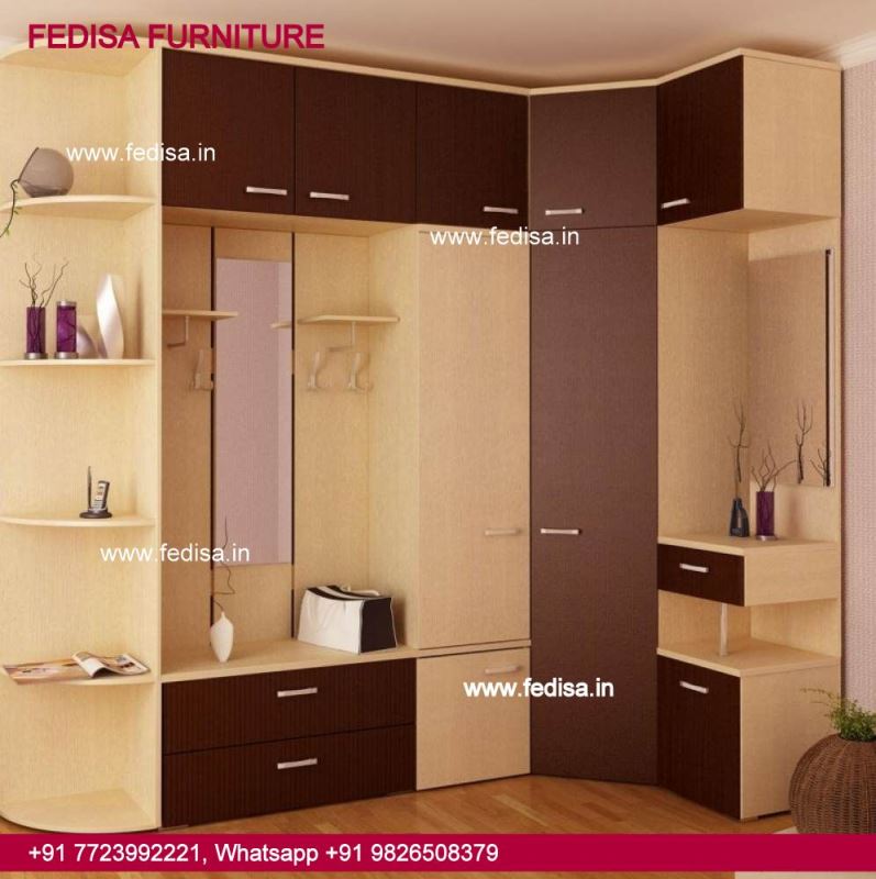 Wooden Almirah Attached With Wall Bed Room Cupboard Designs Cupboard And Dressing Table Design