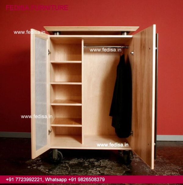 Wall Almirah Wooden Design Walk In Closets Single Door Wardrobe With Dressing Table