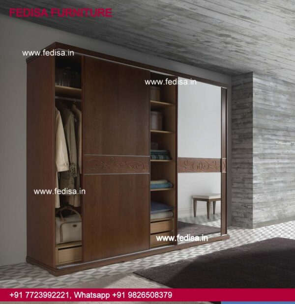 Room Almirah Design With Dressing Wooden Almirah Design Spacious Wardrobe Designs