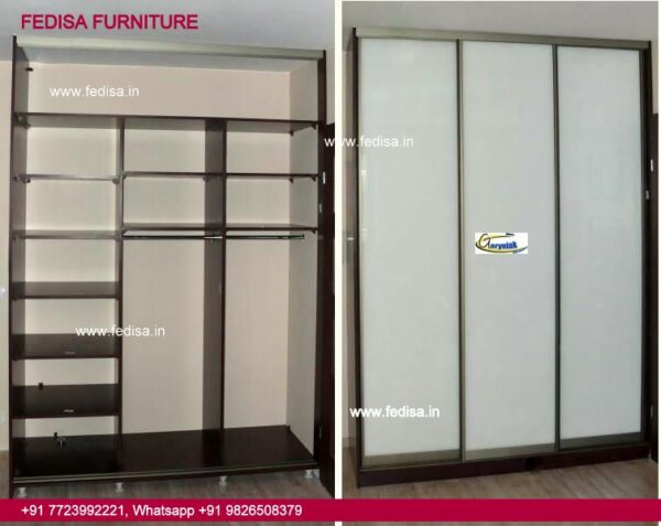 39 Feet Almirah Design Wooden Almirah Design Study Table Attached With Wardrobe