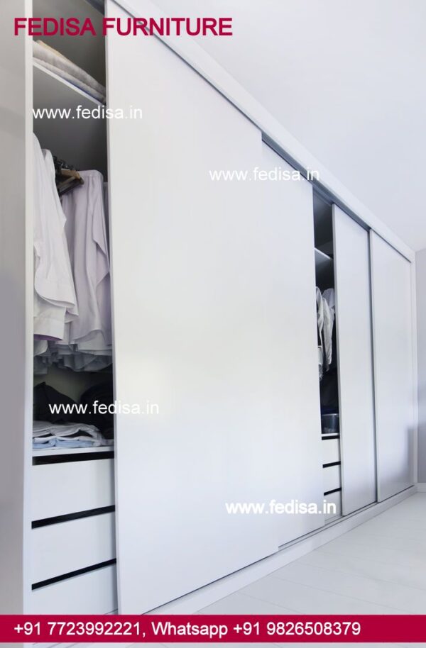 Wooden Almirah 4 Door Walk In Closets Hanging Closet Design